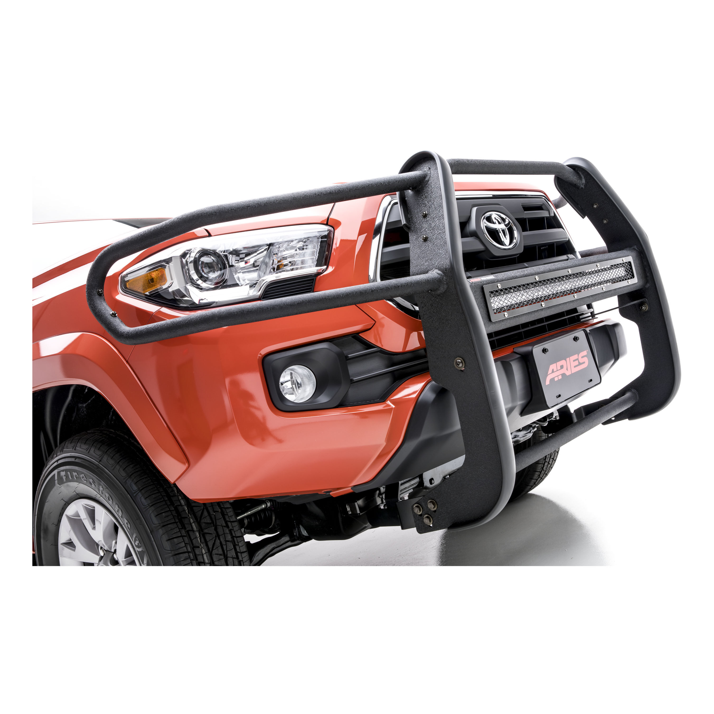 2016-2019 Toyota Tacoma Aries Black Pro Series Grille Guard with LED Light Bar
