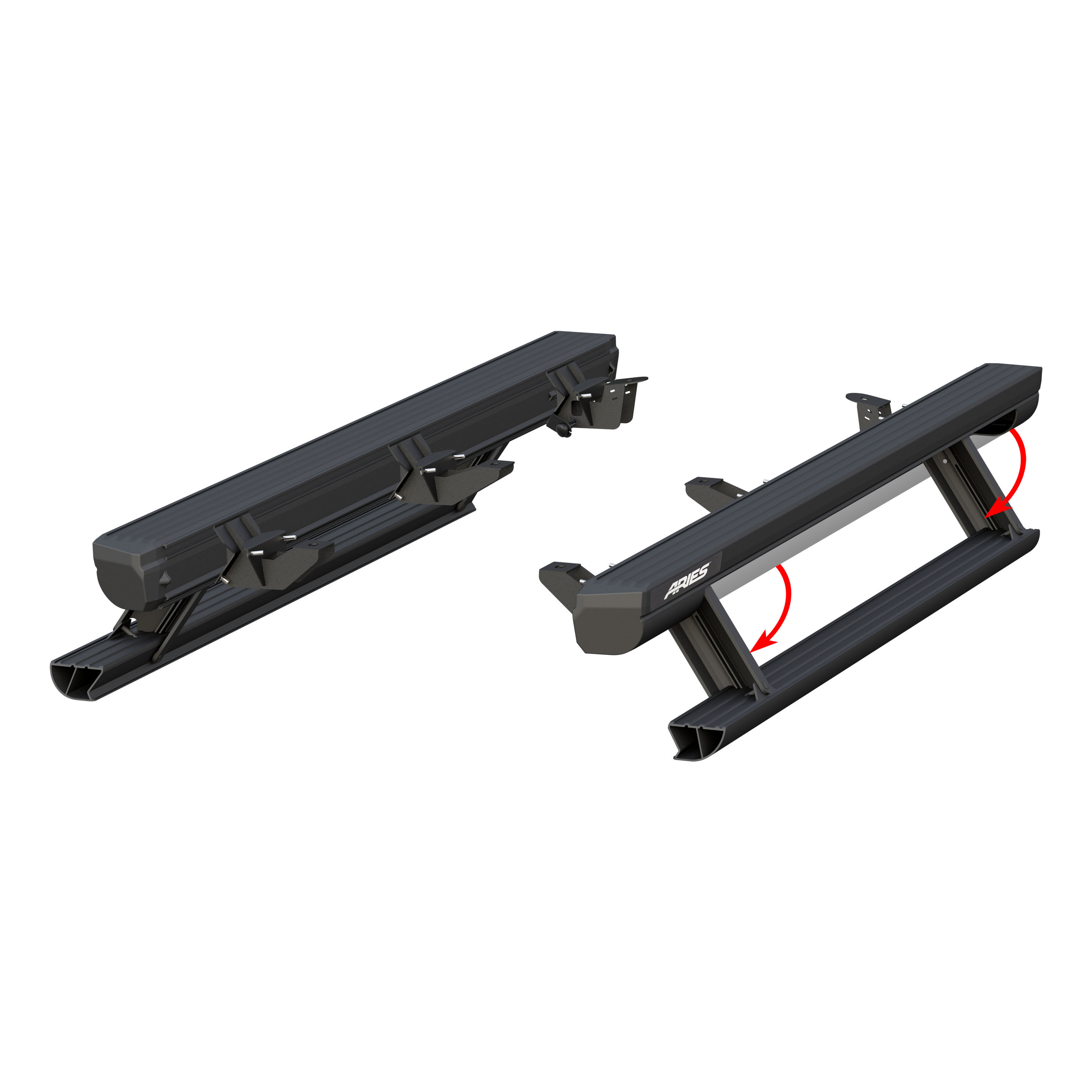 2007-2017 Jeep Wrangler Aries ActionTrac Powered Running Boards Unlimited Sahara