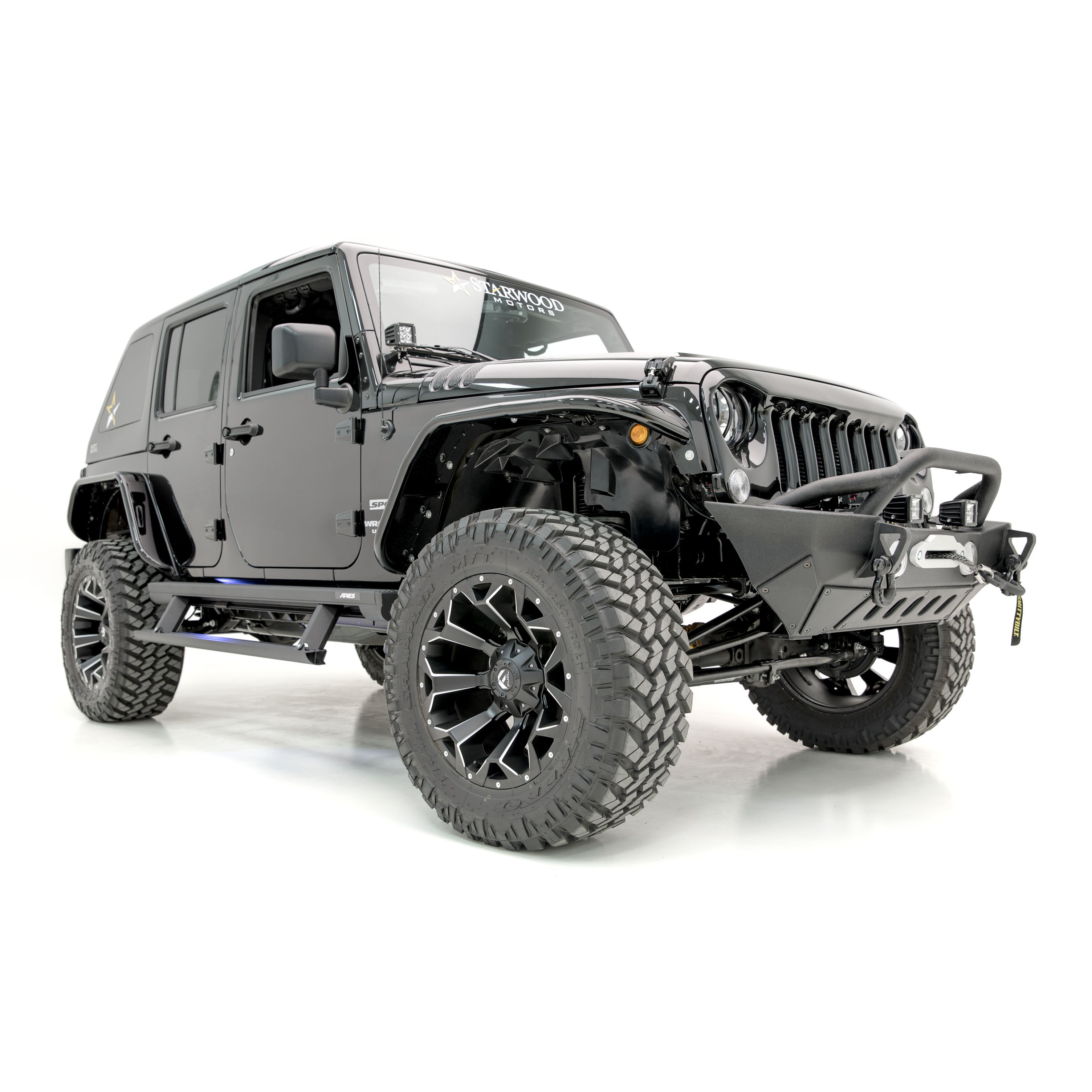 2007-2017 Jeep Wrangler Aries ActionTrac Powered Running Boards Unlimited Sahara