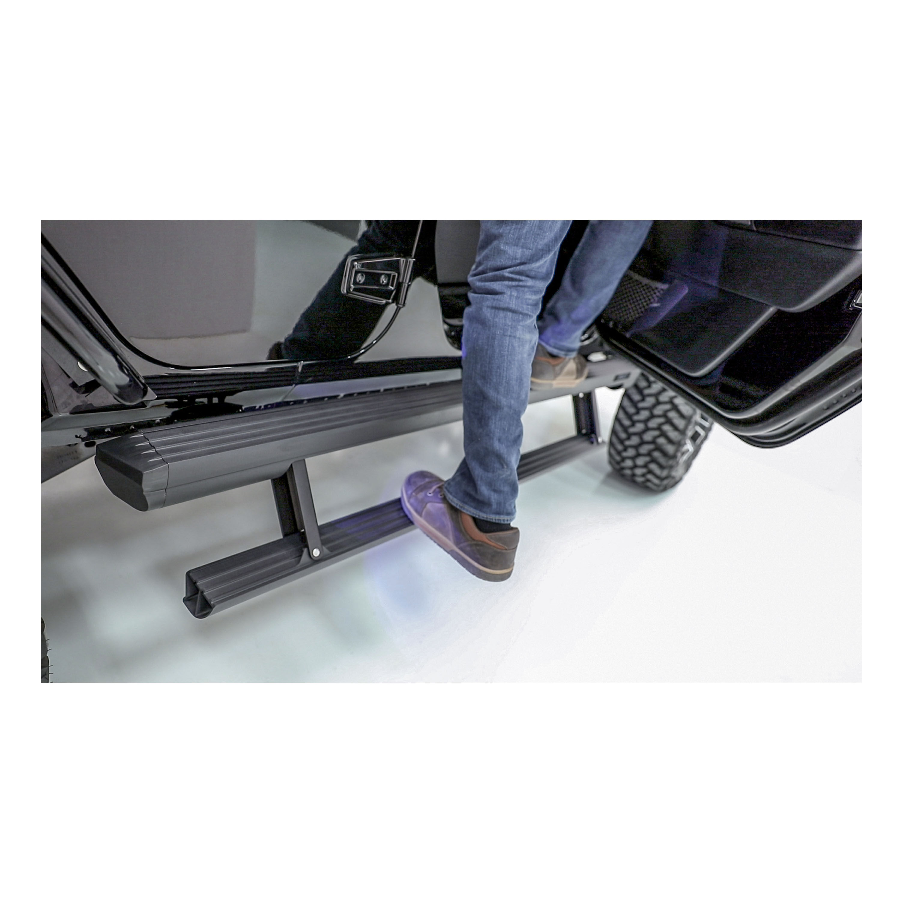 2007-2017 Jeep Wrangler Aries ActionTrac Powered Running Boards Unlimited Sahara