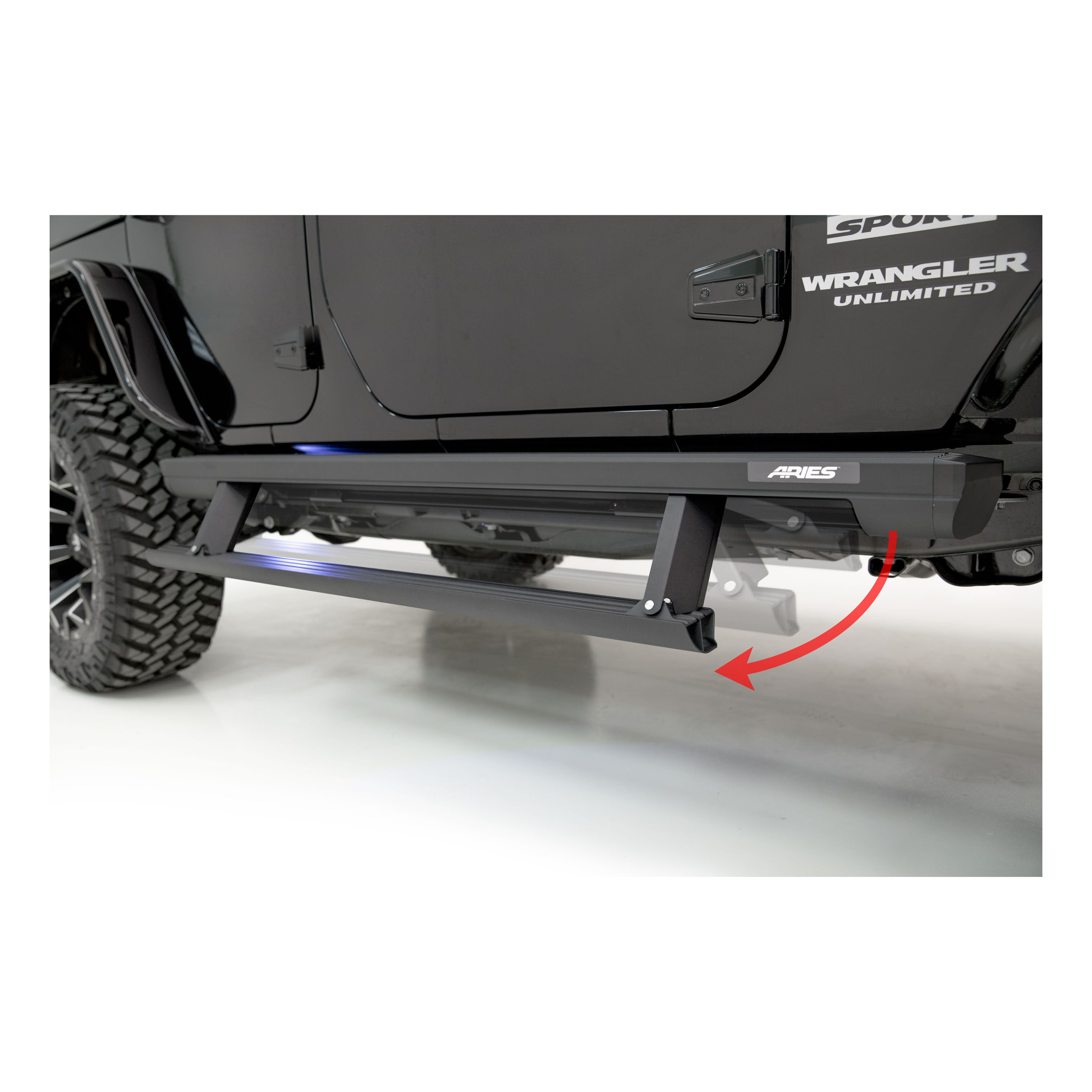 2018 Jeep Wrangler Aries ActionTrac Powered Running Boards Unlimited Sport S