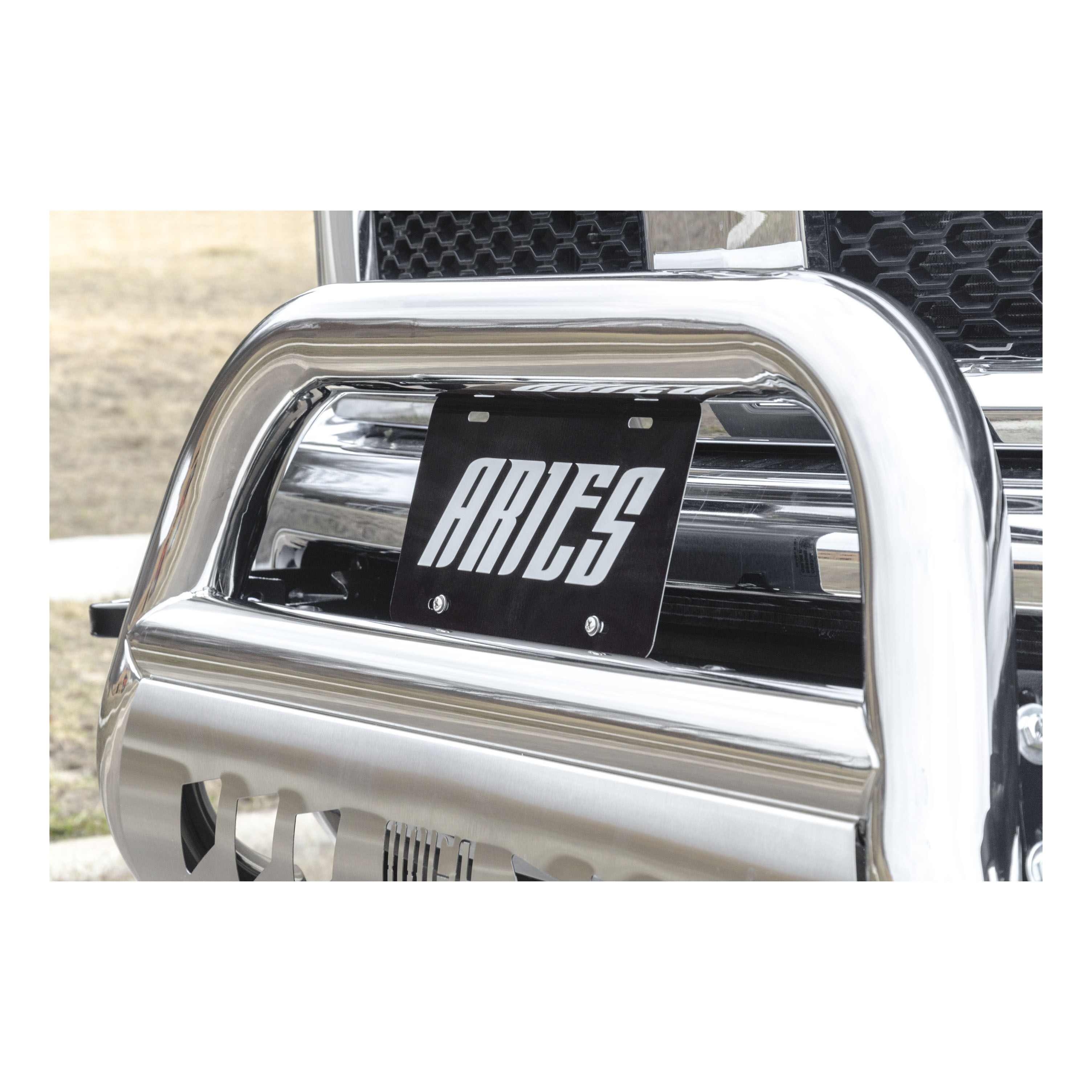 Aries 3" Bull Bar License Plate Bracket