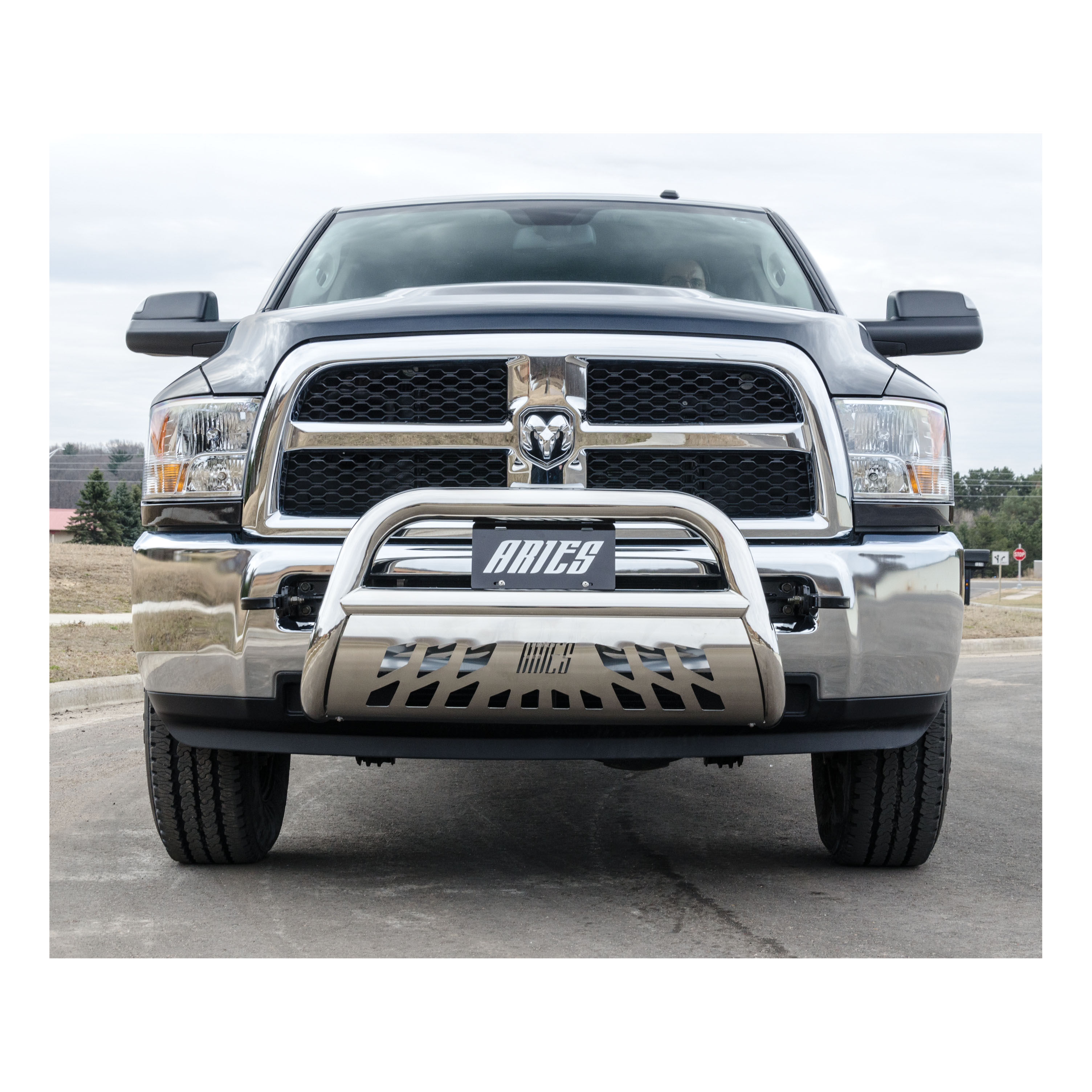Aries 3" Bull Bar License Plate Bracket