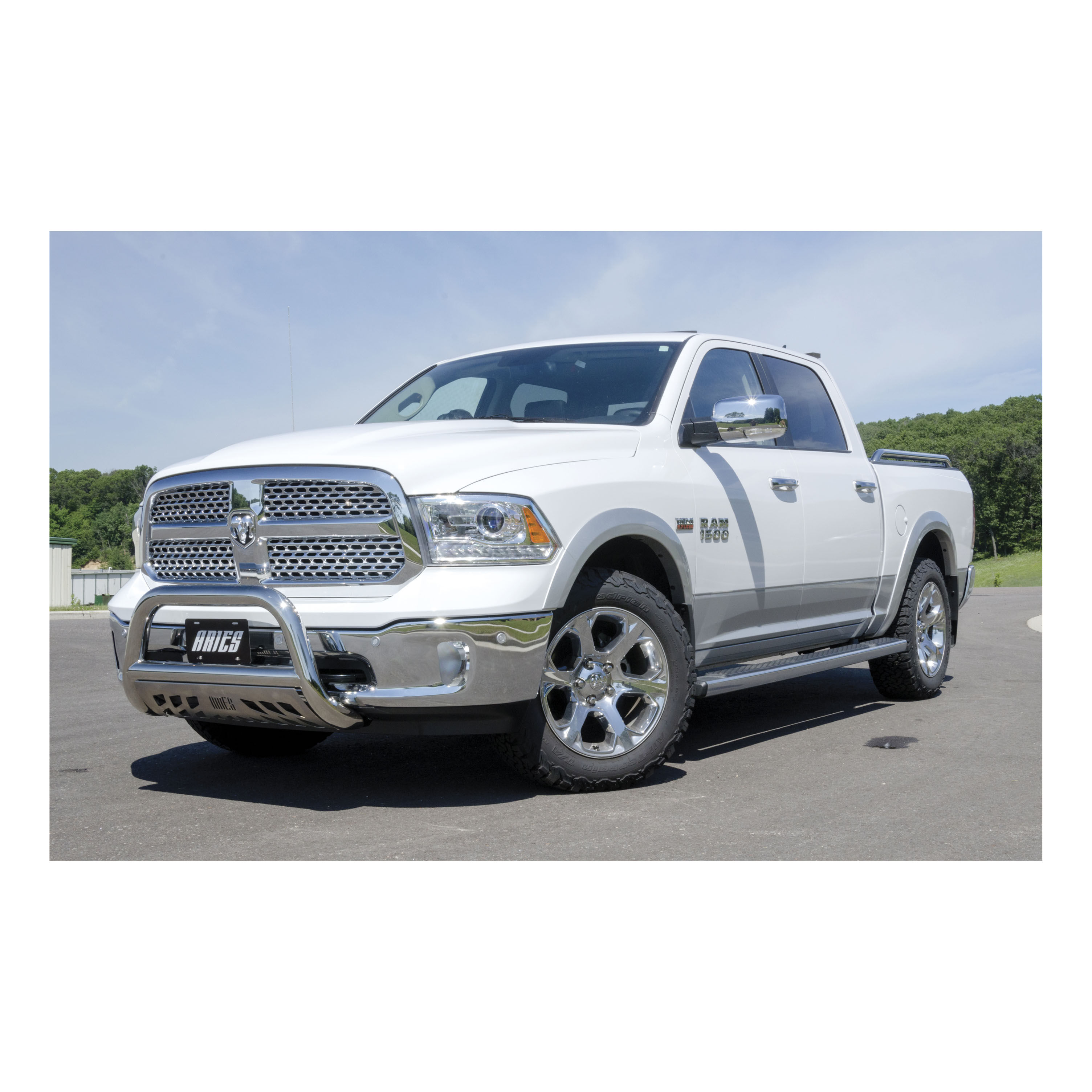 2009-2017 Dodge Ram 1500 Aries Stainless 3" Bull Bar ALL/Excluding Rebel Package