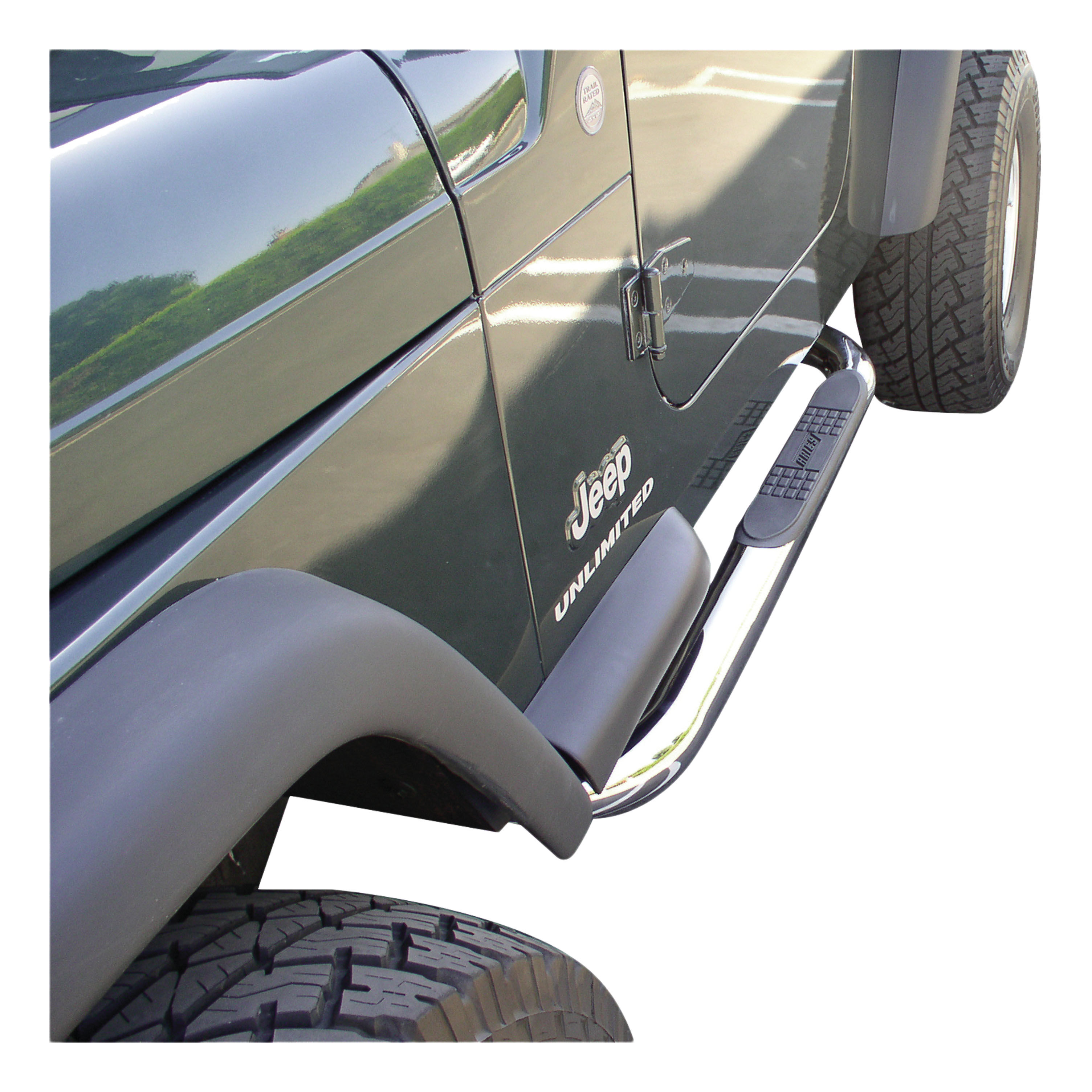1997-2001 Jeep Wrangler Aries Stainless 3" Round Side Bars Sahara/SE/SPORT