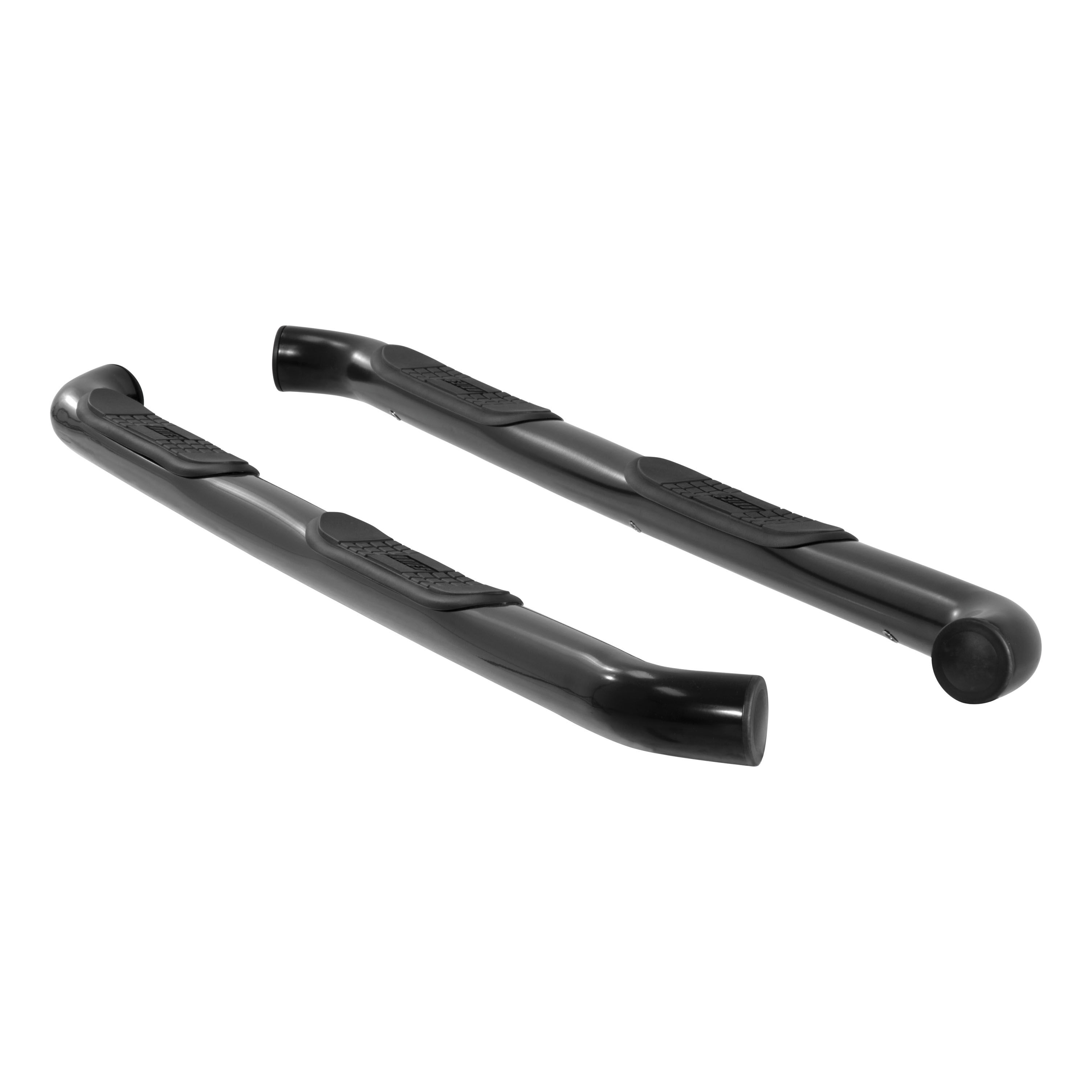 2007-2017 Jeep Wrangler Aries 3" Round Semi-Gloss Black Steel Side Bars Unlimited Sahara