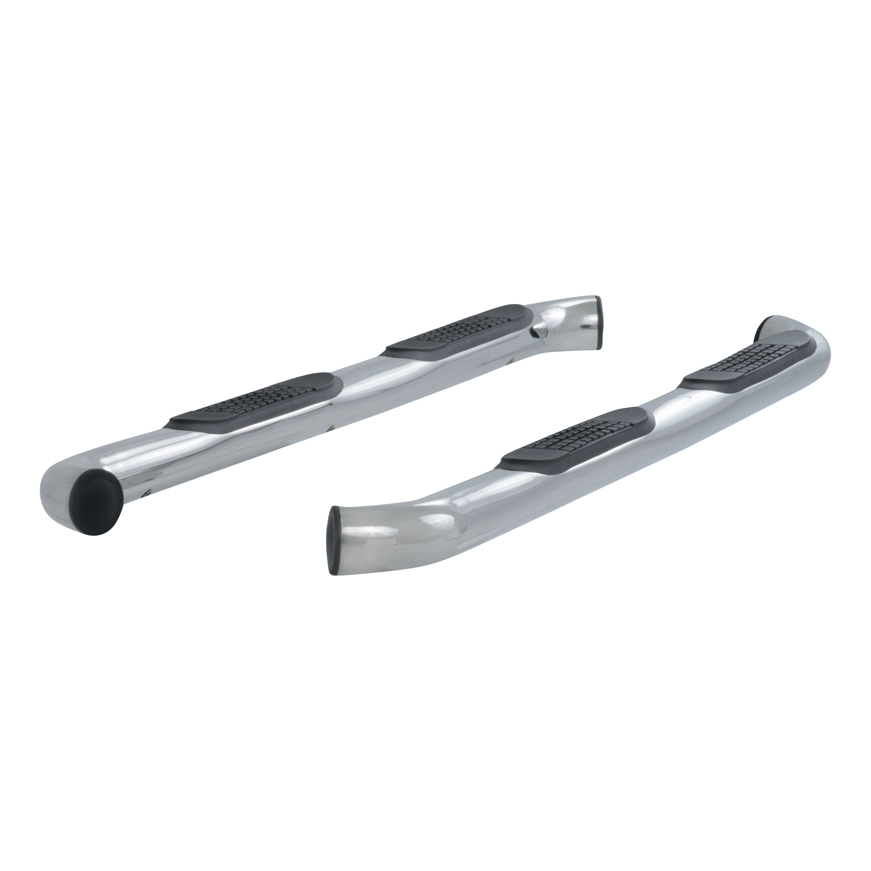 2007-2017 Jeep Wrangler Aries 3" Round Semi-Gloss Black Steel Side Bars Unlimited Sahara