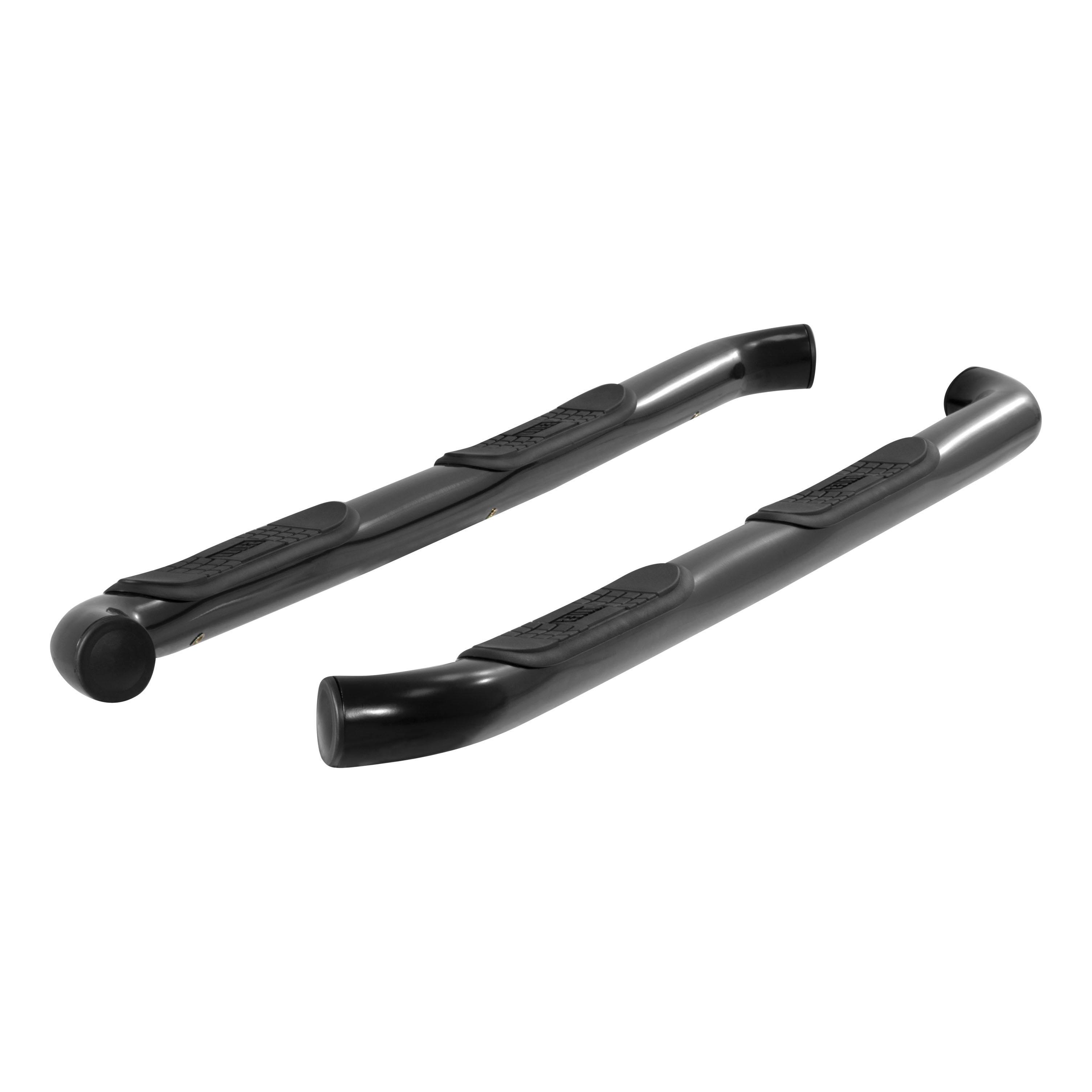 2007-2017 Jeep Wrangler Aries 3" Round Semi-Gloss Black Steel Side Bars Unlimited Sahara - 35700