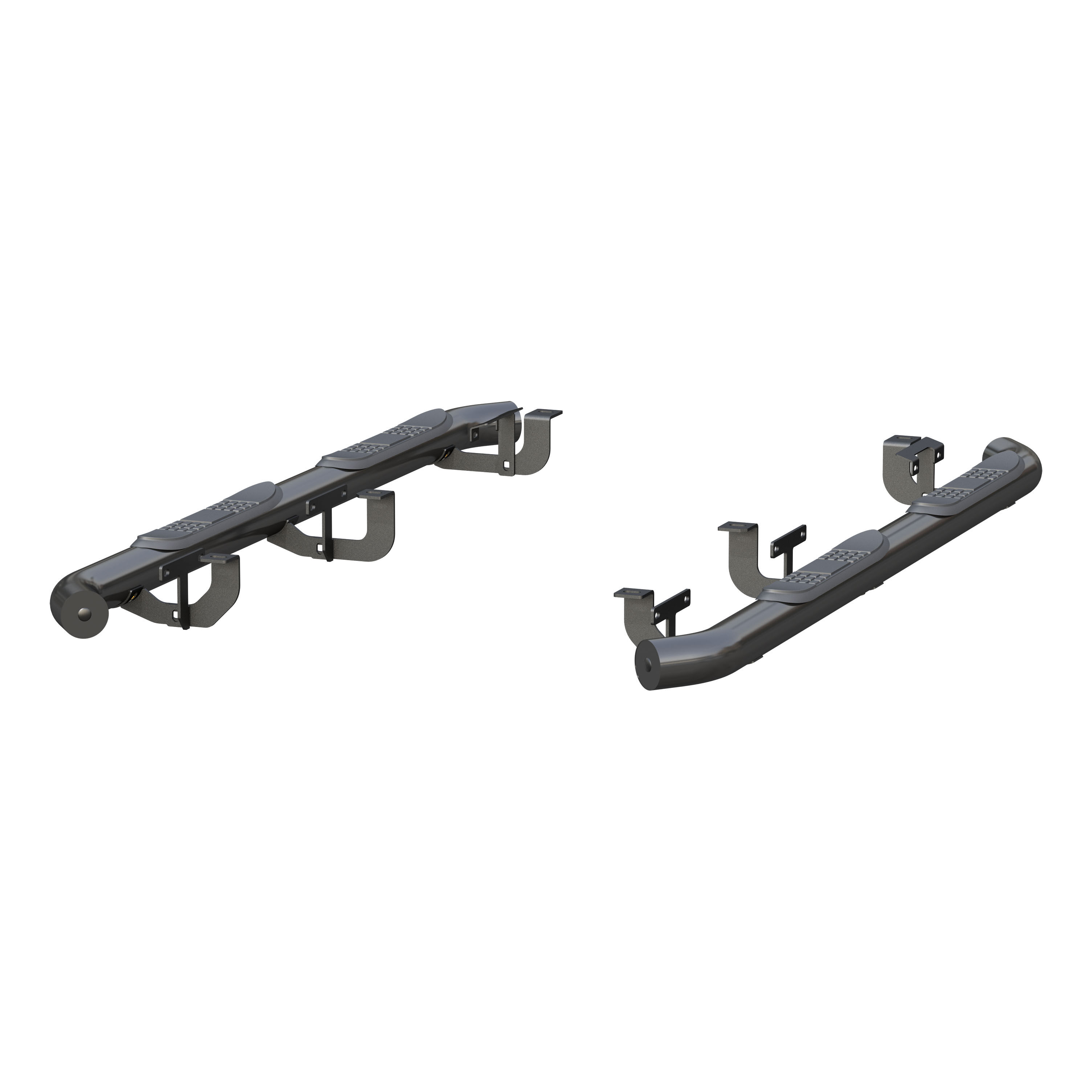 2018 Jeep Wrangler Aries 3" Round Semi-Gloss Black Steel Side Bars Unlimited Sport S