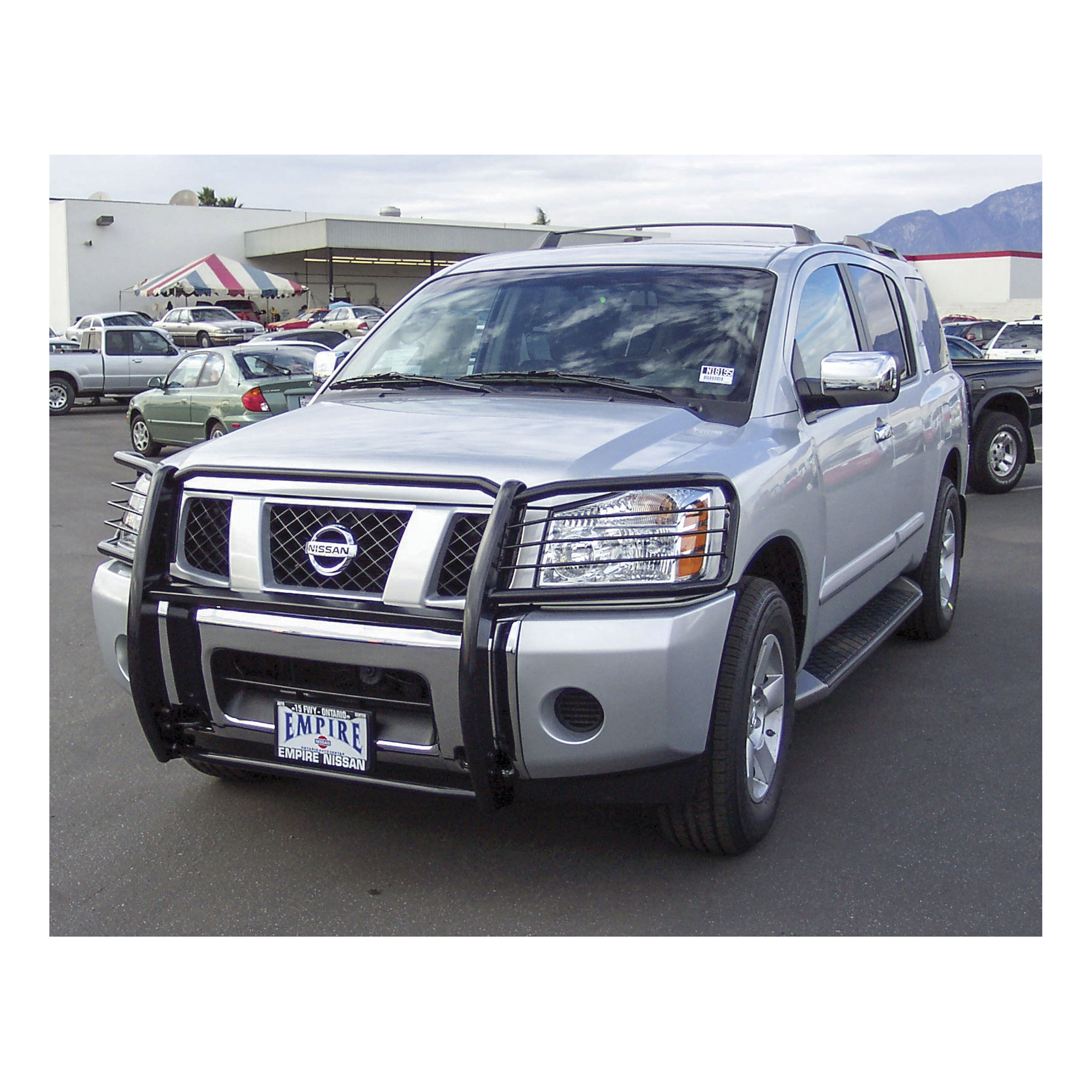 2004-2015 Nissan Titan Aries Black Grille Guard EXCLUDING XE MODEL/INCLUDING PRO 4X