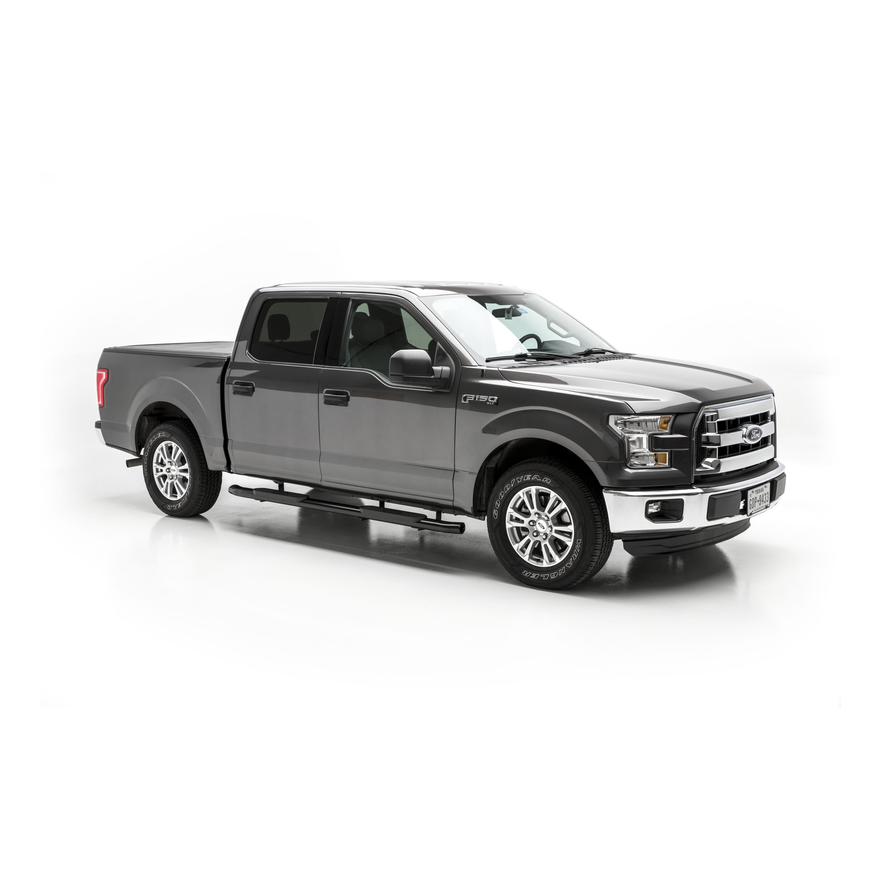 2015-2018 Ford F-150 Aries Black 4" Oval Side Bars XLT/Crew Cab