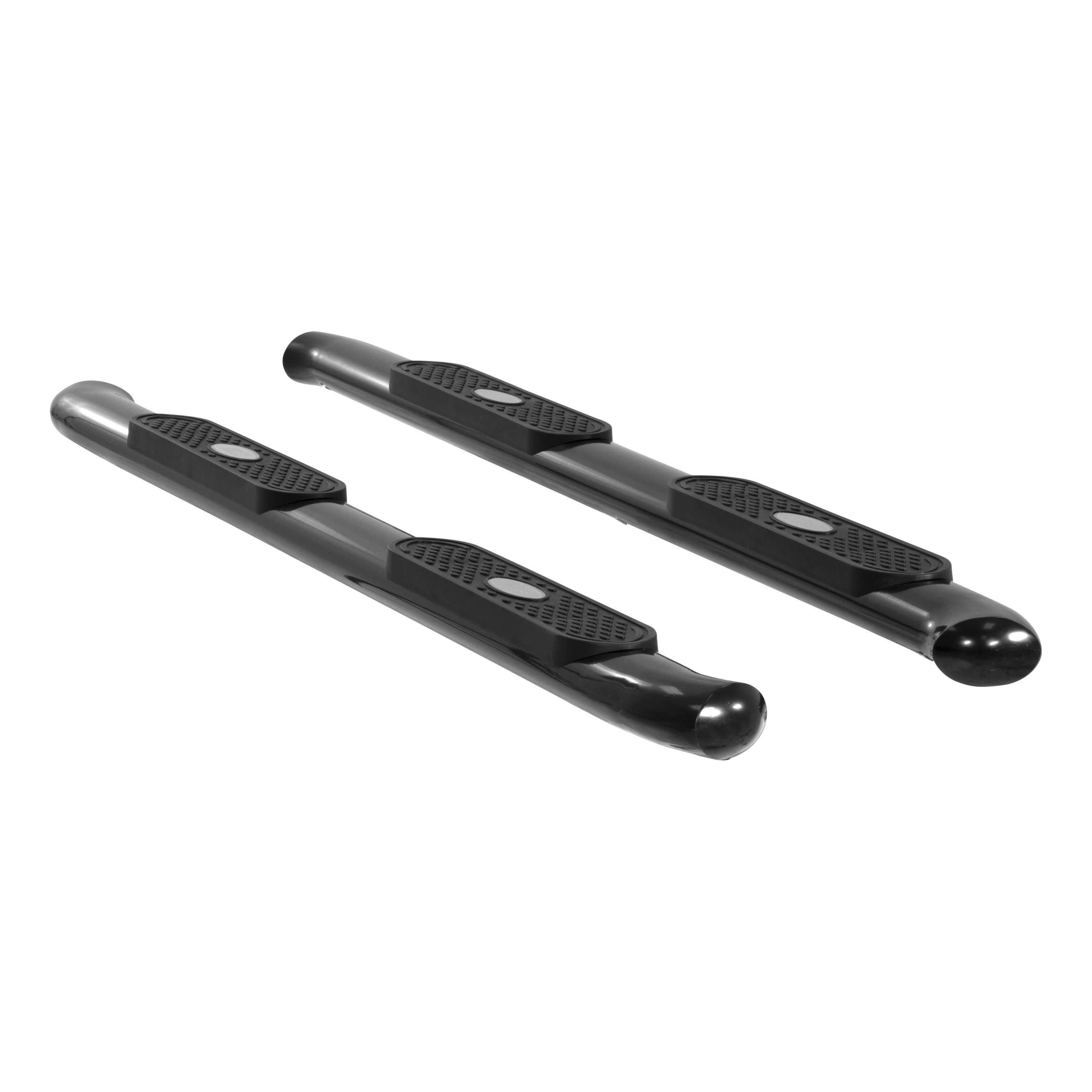 1999-2013 Chevy Silverado 1500 Aries Black 4" Oval Side Bars Extended Cab (Bushing Mount)