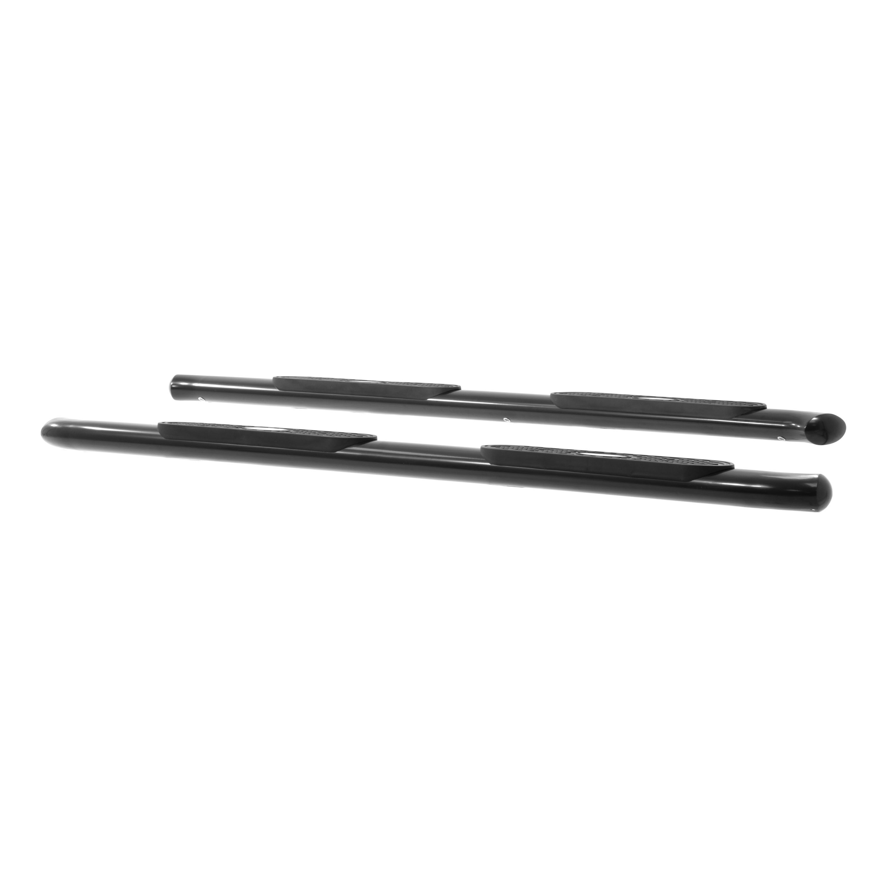 1999-2013 Chevy Silverado 1500 Aries Black 4" Oval Side Bars Extended Cab (Bushing Mount)