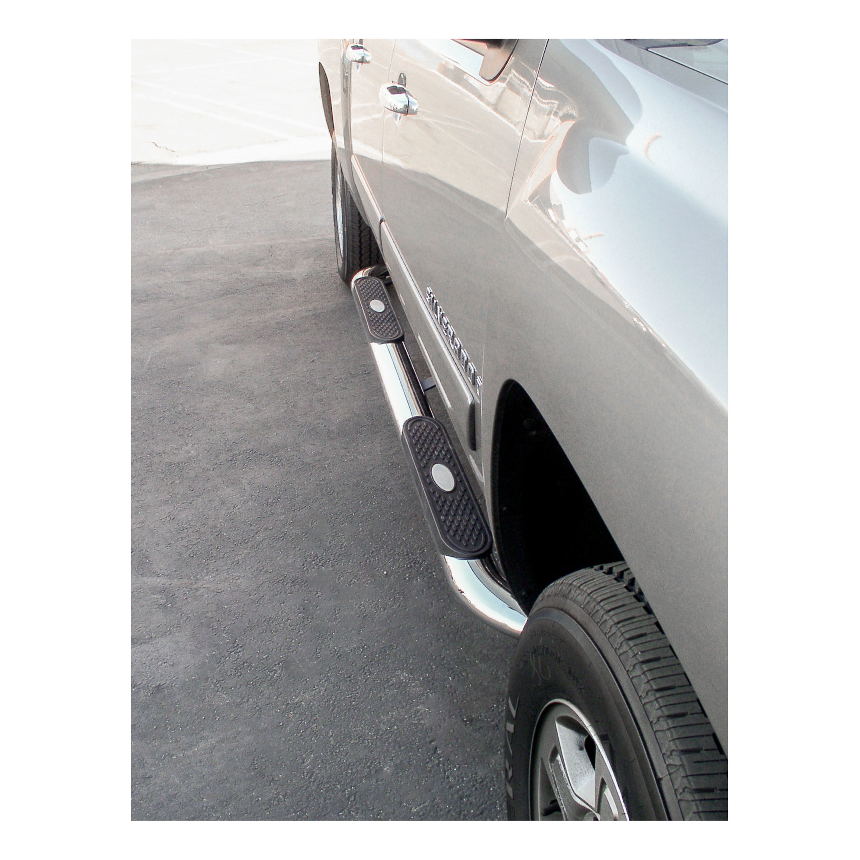 2001-2014 Chevy Silverado 3500 Aries Stainless 4" Oval Side Bars HD Crew Cab (Gas and Diesel)