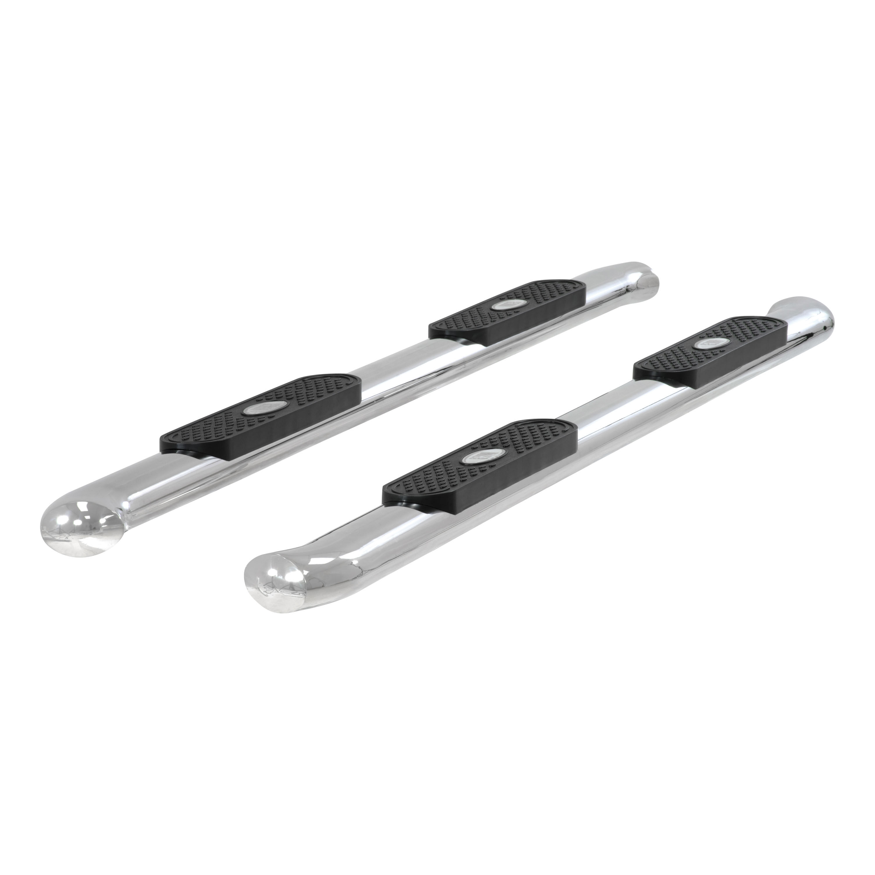 2001-2014 Chevy Silverado 3500 Aries Black 4" Oval Side Bars HD Crew Cab (Gas and Diesel)
