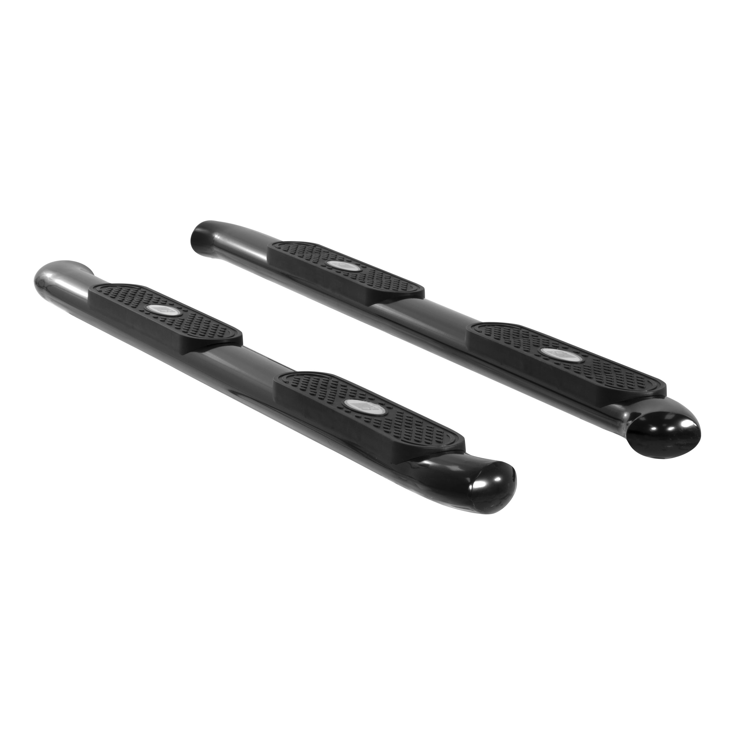 2007-2017 Chevy Silverado 3500 Aries Black 4" Oval Side Bars HD EXTENDED CAB (ROCKER PANEL MOUNT)