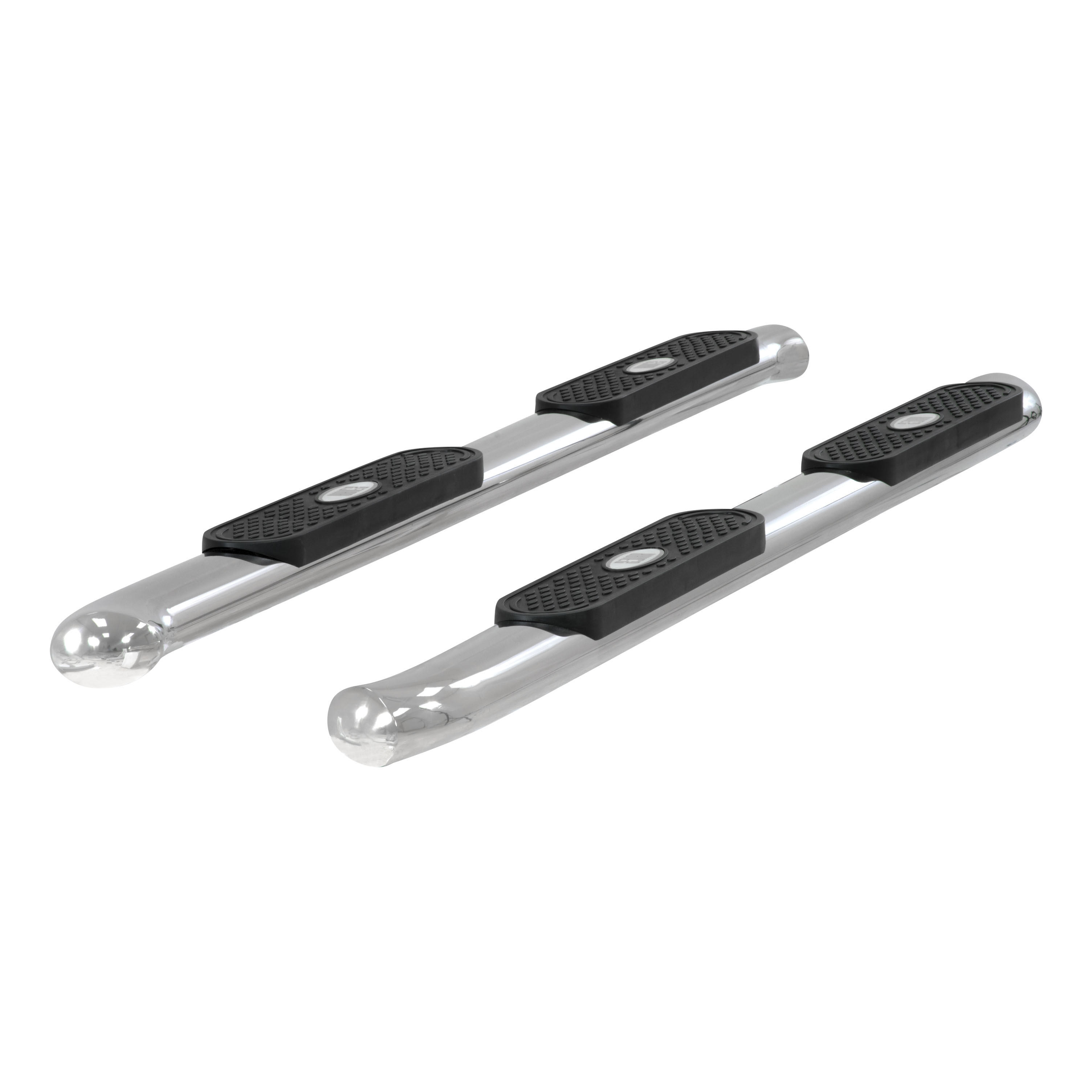 2007-2017 Chevy Silverado 3500 Aries Black 4" Oval Side Bars HD EXTENDED CAB (ROCKER PANEL MOUNT)