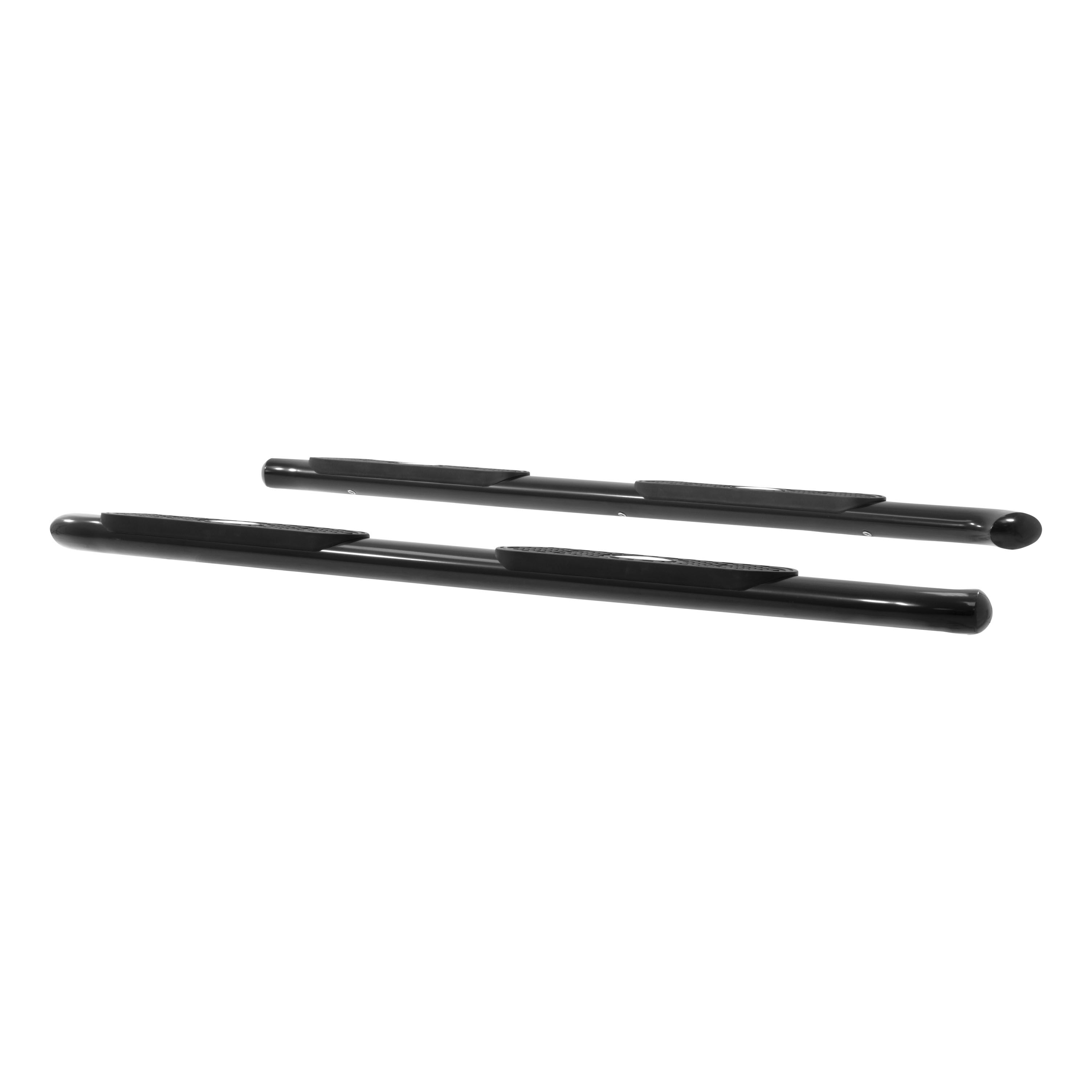 2007-2017 Chevy Silverado 3500 Aries Black 4" Oval Side Bars HD EXTENDED CAB (ROCKER PANEL MOUNT)