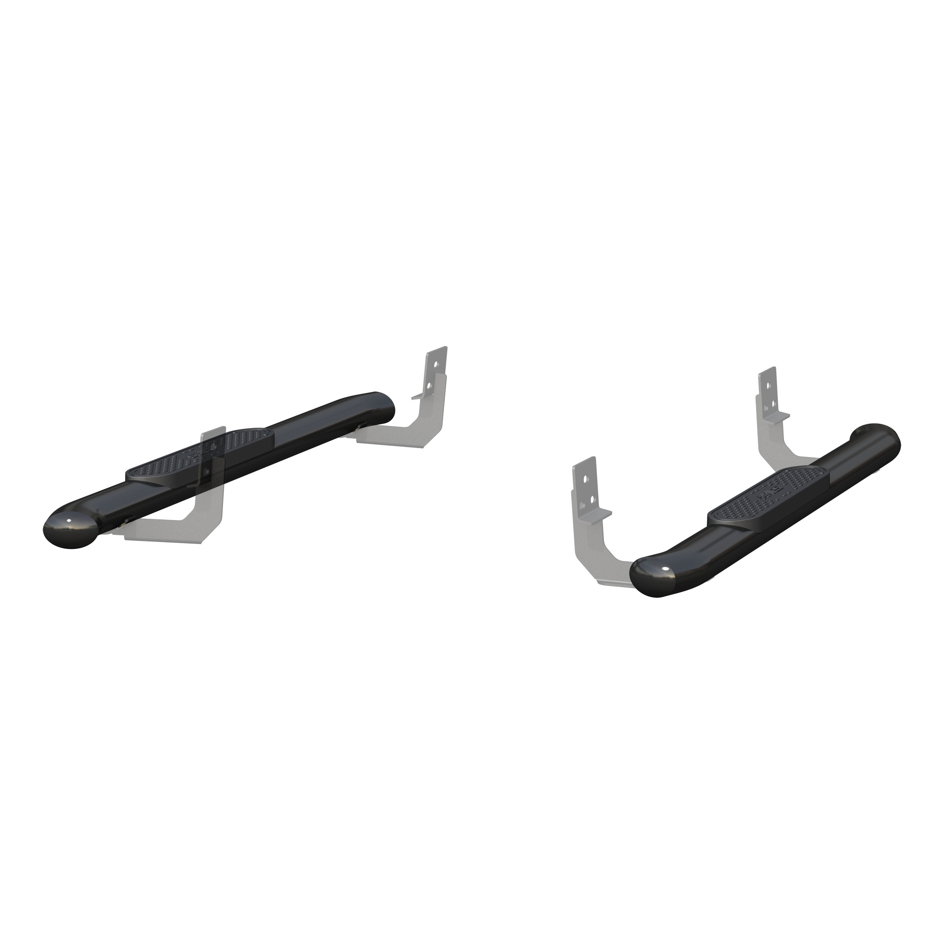 2009-2017 Dodge Ram 3500 Aries Black 4" Oval Side Bars Standard Cab