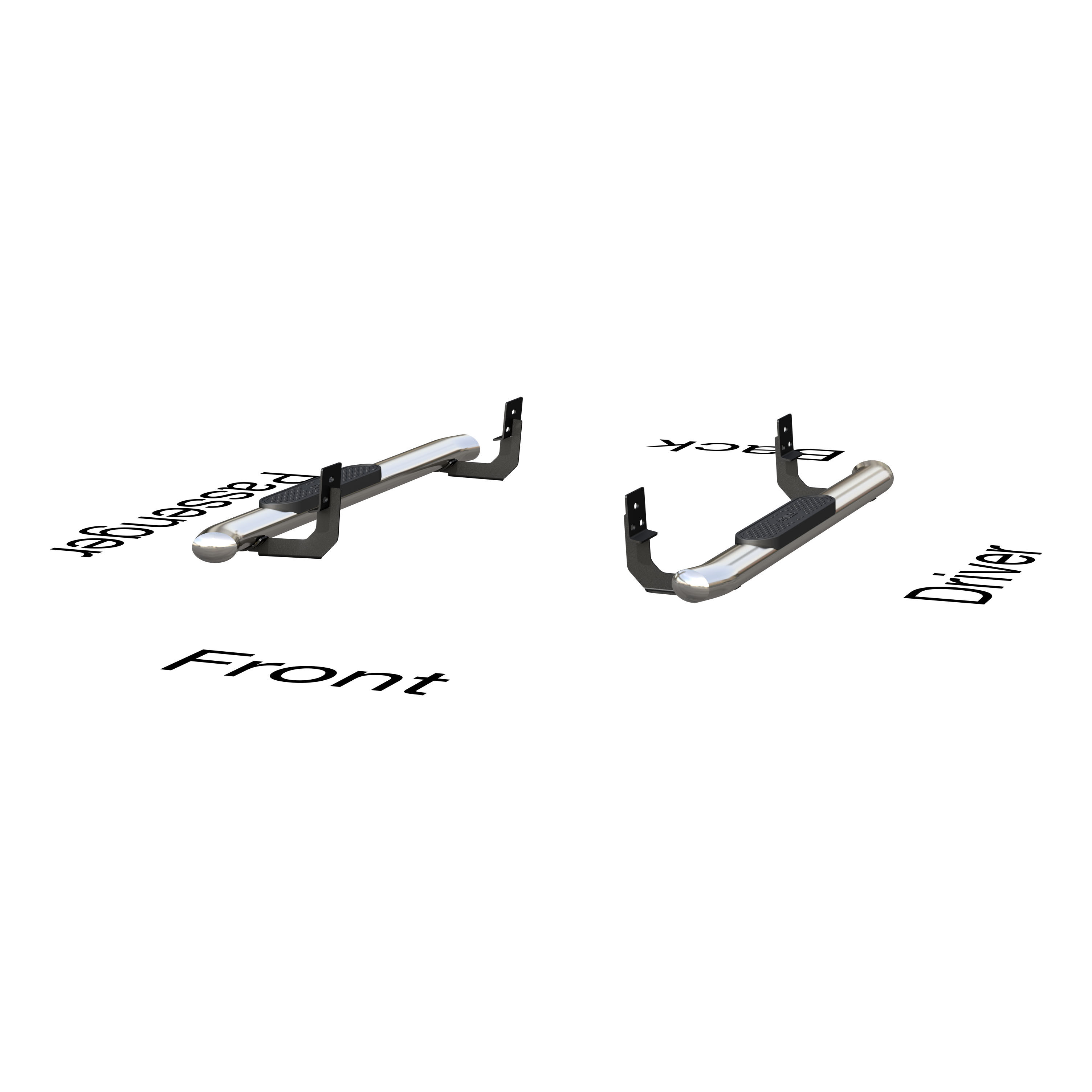 2009-2017 Dodge Ram 3500 Aries Stainless 4" Oval Side Bars Standard Cab