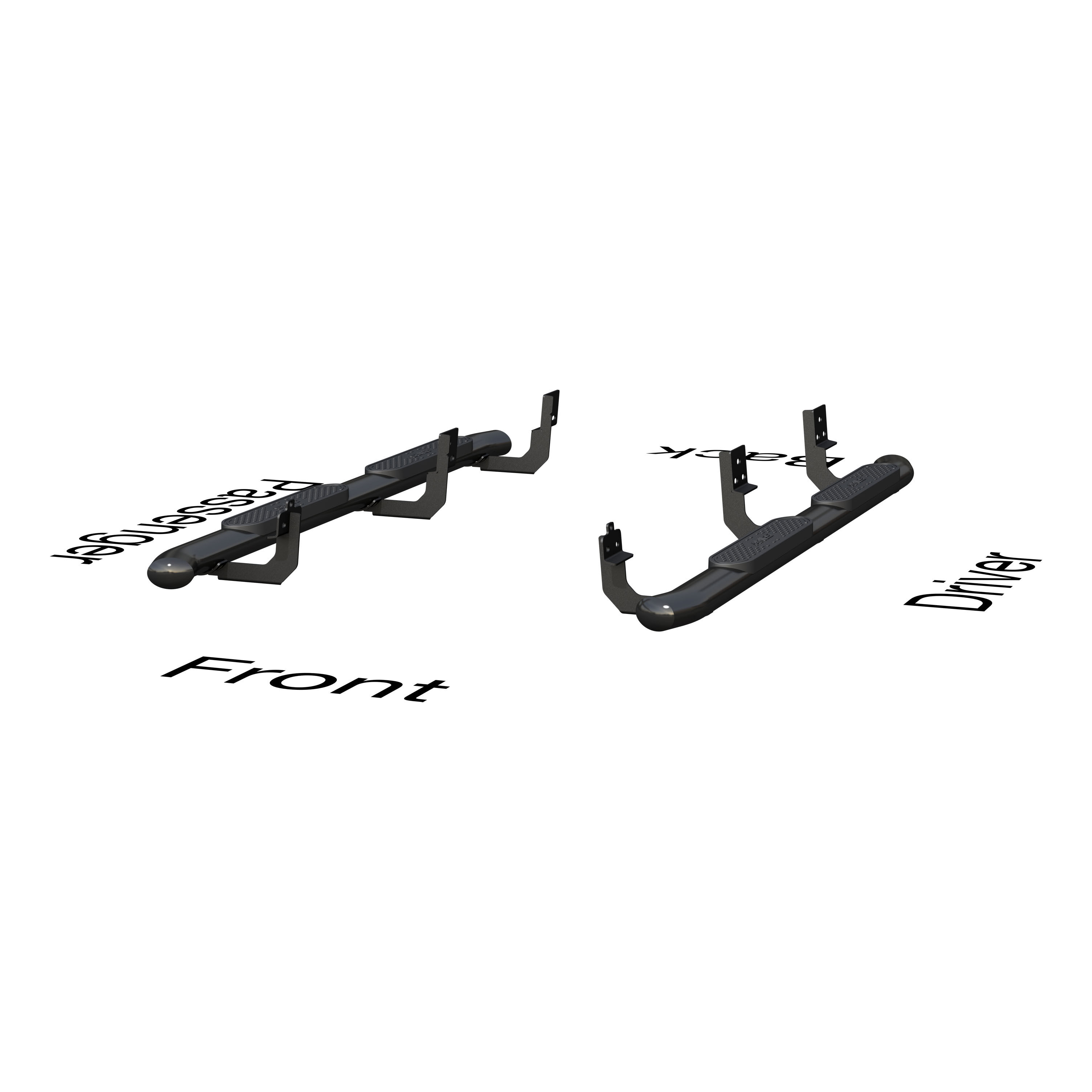 2009-2016 Dodge Ram 1500 Aries Black 4" Oval Side Bars Extended Cab