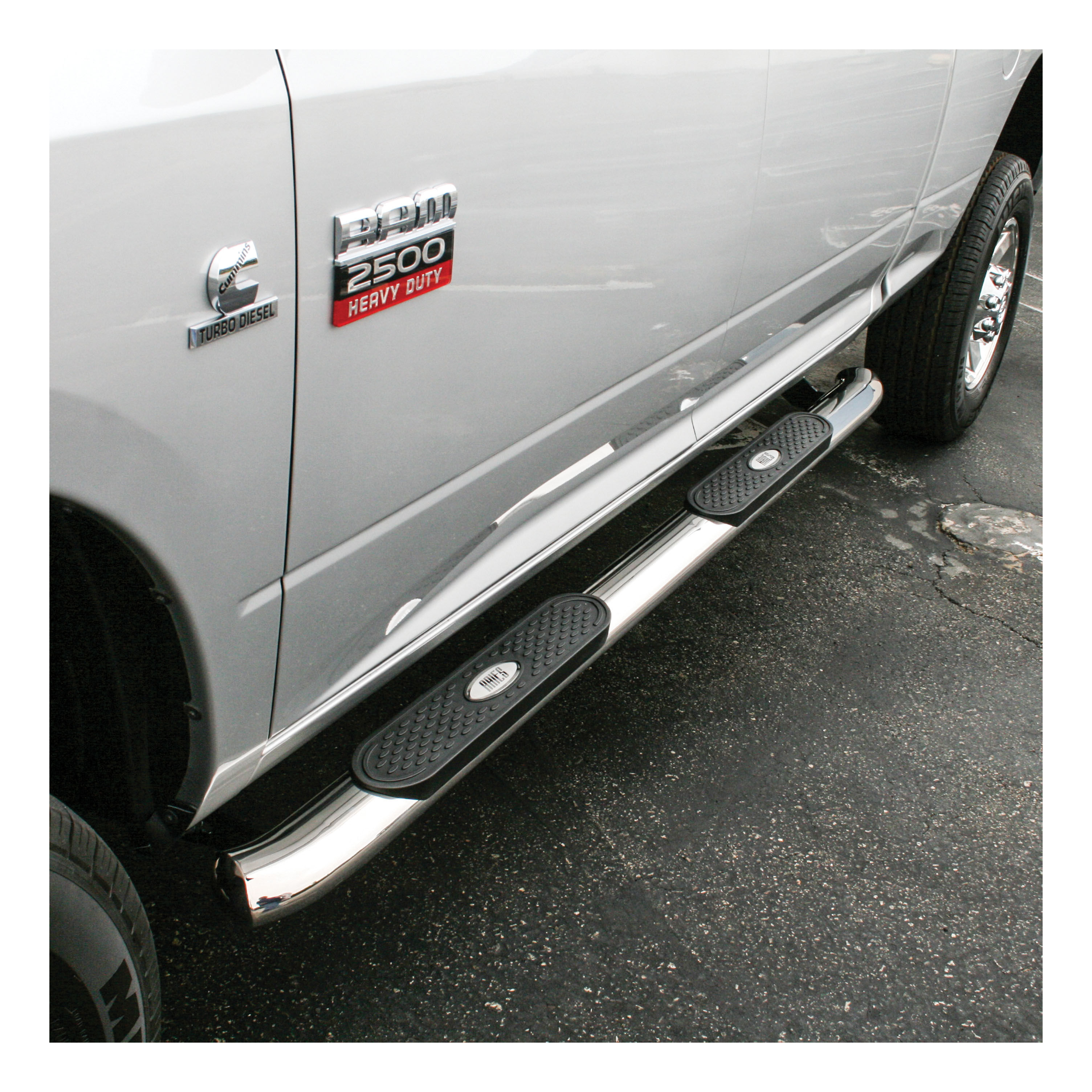 2009-2017 Dodge Ram 3500 Aries Stainless 4" Oval Side Bars CREW CAB