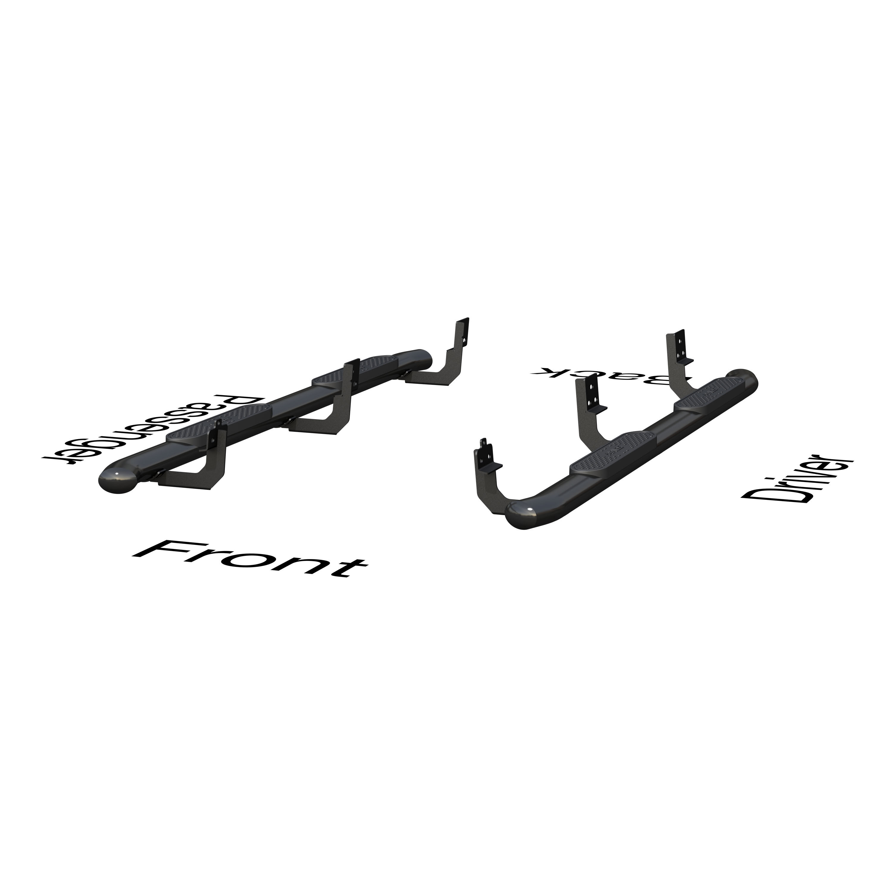 2009-2017 Dodge Ram 3500 Aries Black 4" Oval Side Bars CREW CAB