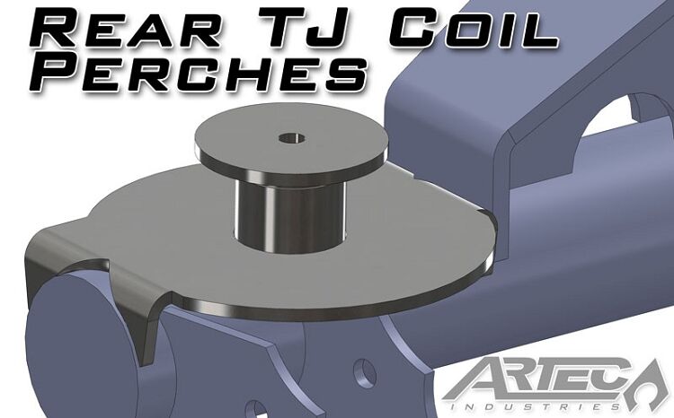 Jeep TJ Rear Coil Perches And Retainers 97-06 Wrangler TJ Pair 3.5 Inch Axle Tube Diameter by Artec Industries
