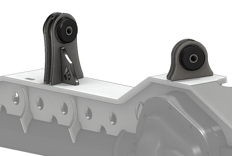 Jeep TJ Weld On UCA Brackets For Low Pro Front Truss Currie JJ Bushings 1/2 Inch Bolt Size by Artec Industries