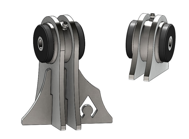 Jeep TJ Weld On UCA Brackets For Low Pro Front Truss Currie JJ Bushings 1/2 Inch Bolt Size by Artec Industries - BR1125
