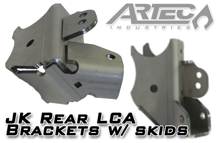 JK Rear LCA Brackets with Skids 3.5 Inch Diameter by Artec Industries