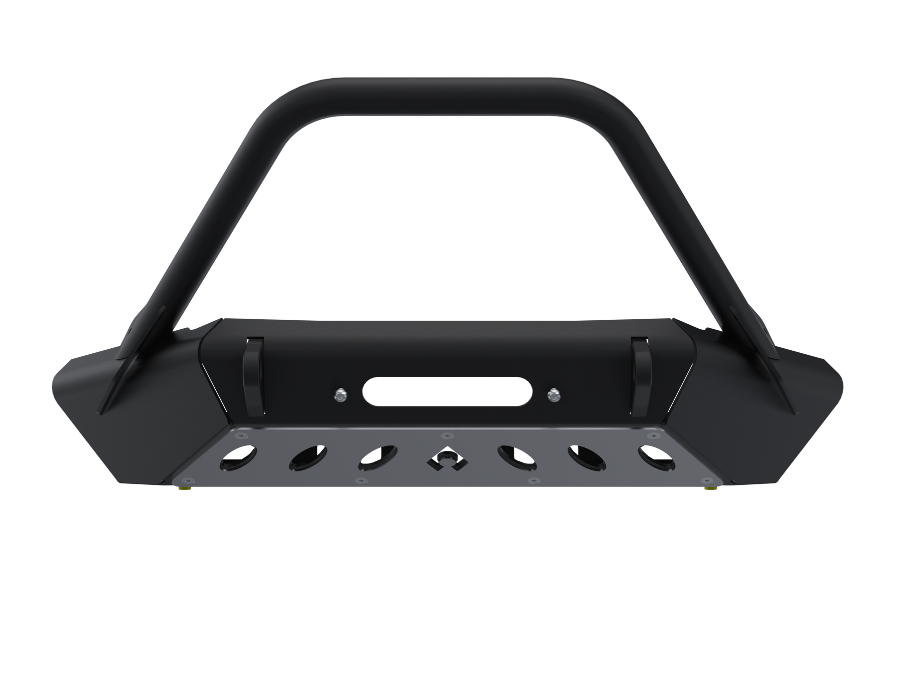 07-Up Jeep Wranger/Gladiator High Clearance Front Bumper With Hoop Raw Steel - JJ8022