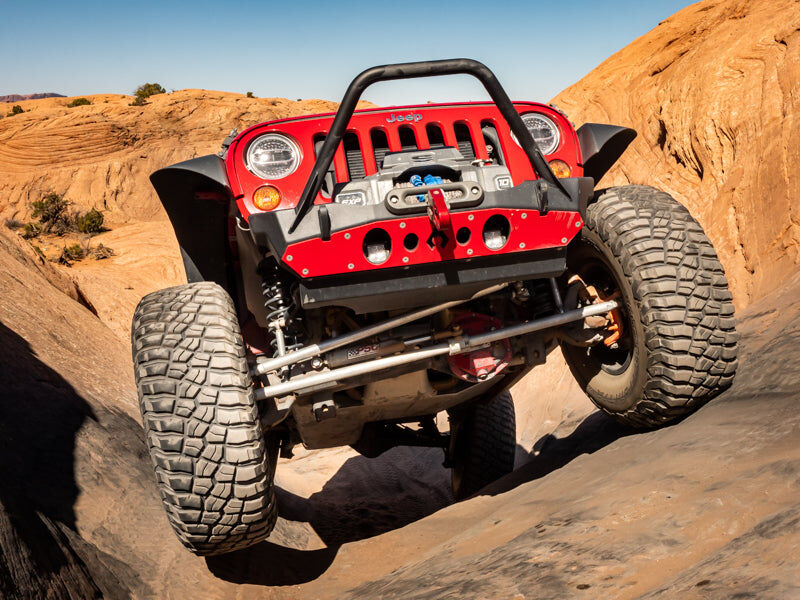 Bare Steel Nighthawk Mid-tube Stinger Front Bumper with Aluminum Skid for JK, JL, and JT - Bare Steel by Artec Industries