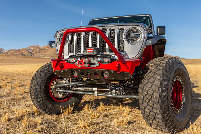 Bare Steel Nighthawk Mid-tube Stinger Front Bumper with Aluminum Skid for JK, JL, and JT - Bare Steel by Artec Industries