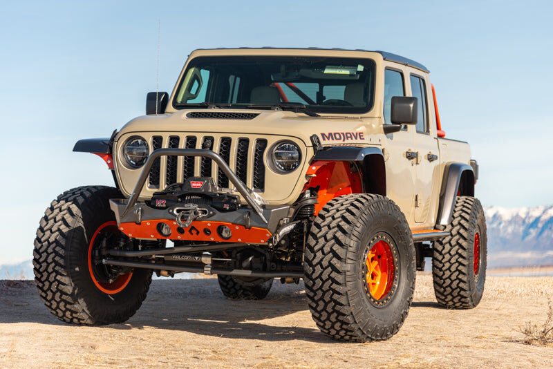 Bare Steel Nighthawk Mid-tube Stinger Front Bumper with Aluminum Skid for JK, JL, and JT - Bare Steel by Artec Industries