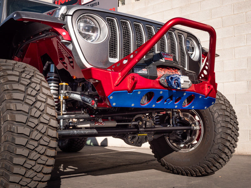 Bare Steel Nighthawk Mid-tube Stinger Front Bumper with Aluminum Skid for JK, JL, and JT - Bare Steel by Artec Industries