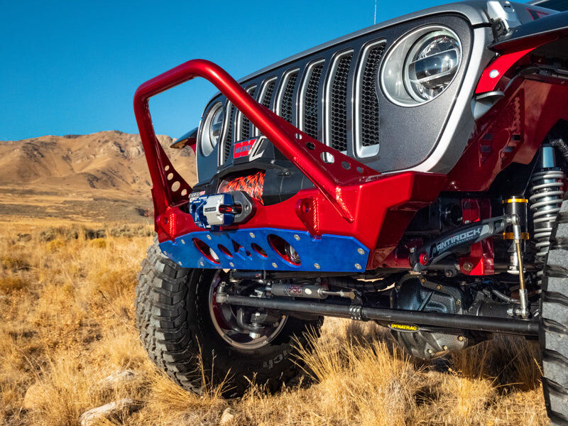 Bare Steel Nighthawk Mid-tube Stinger Front Bumper with Aluminum Skid for JK, JL, and JT - Bare Steel by Artec Industries