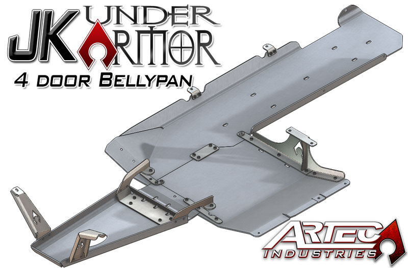 JK Under Armor 4 Door Bellypan Kit 12-17 Wrangler JK Unlimited by Artec Industries