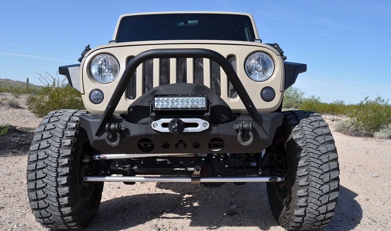 NightHawk Jeep JK Front Bumper W/Mid Tube Stinger by Artec Industries