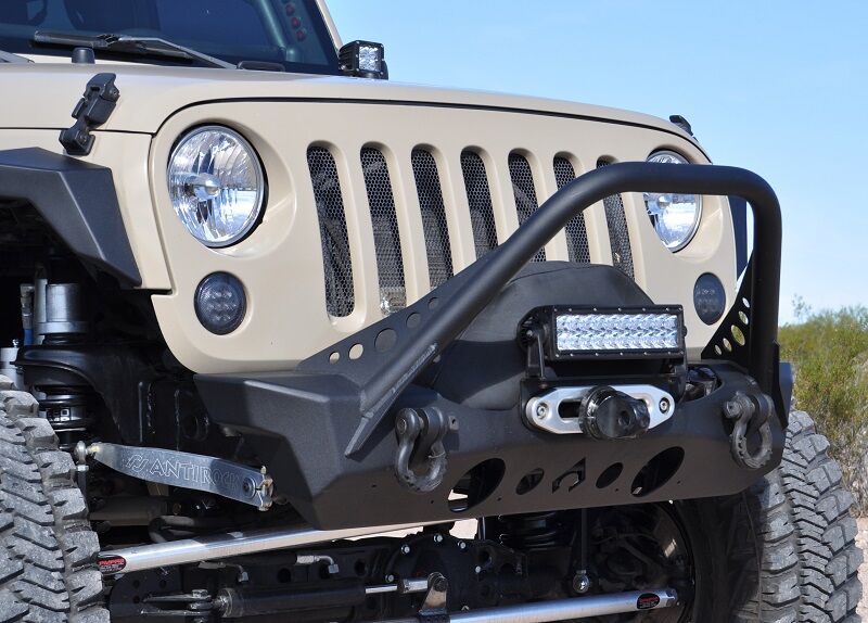 NightHawk Jeep JK Front Bumper W/Mid Tube Stinger by Artec Industries - JK2303