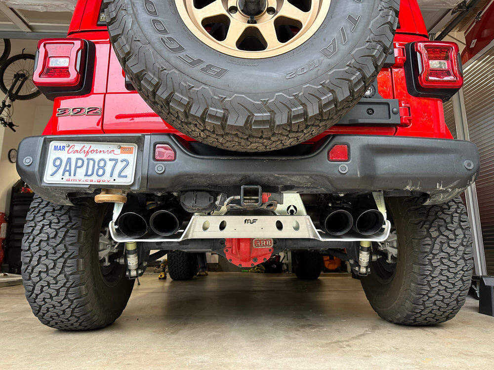 JLU Magnaflow Muffler and Tip Skid - 4 Door 392 Hemi Aluminum by Artec Industries