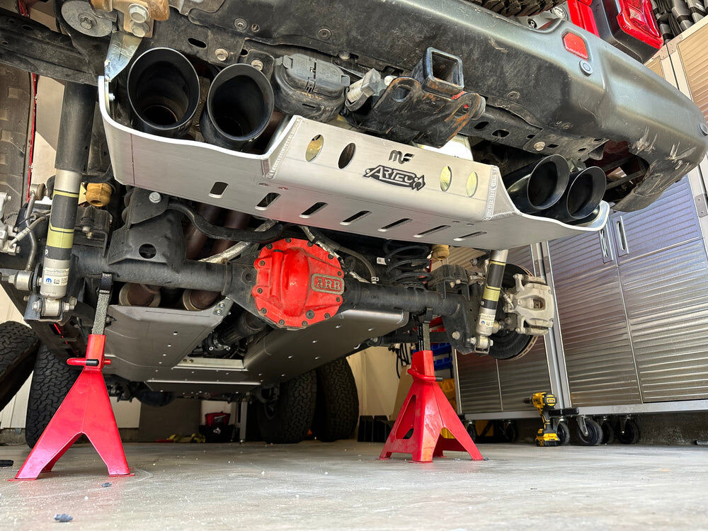 JLU Magnaflow Muffler and Tip Skid - 4 Door 392 Hemi Aluminum by Artec Industries