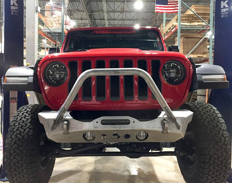 NightHawk Jeep JL Front Bumper W/Mid Tube Stinger Bare by Artec Industries