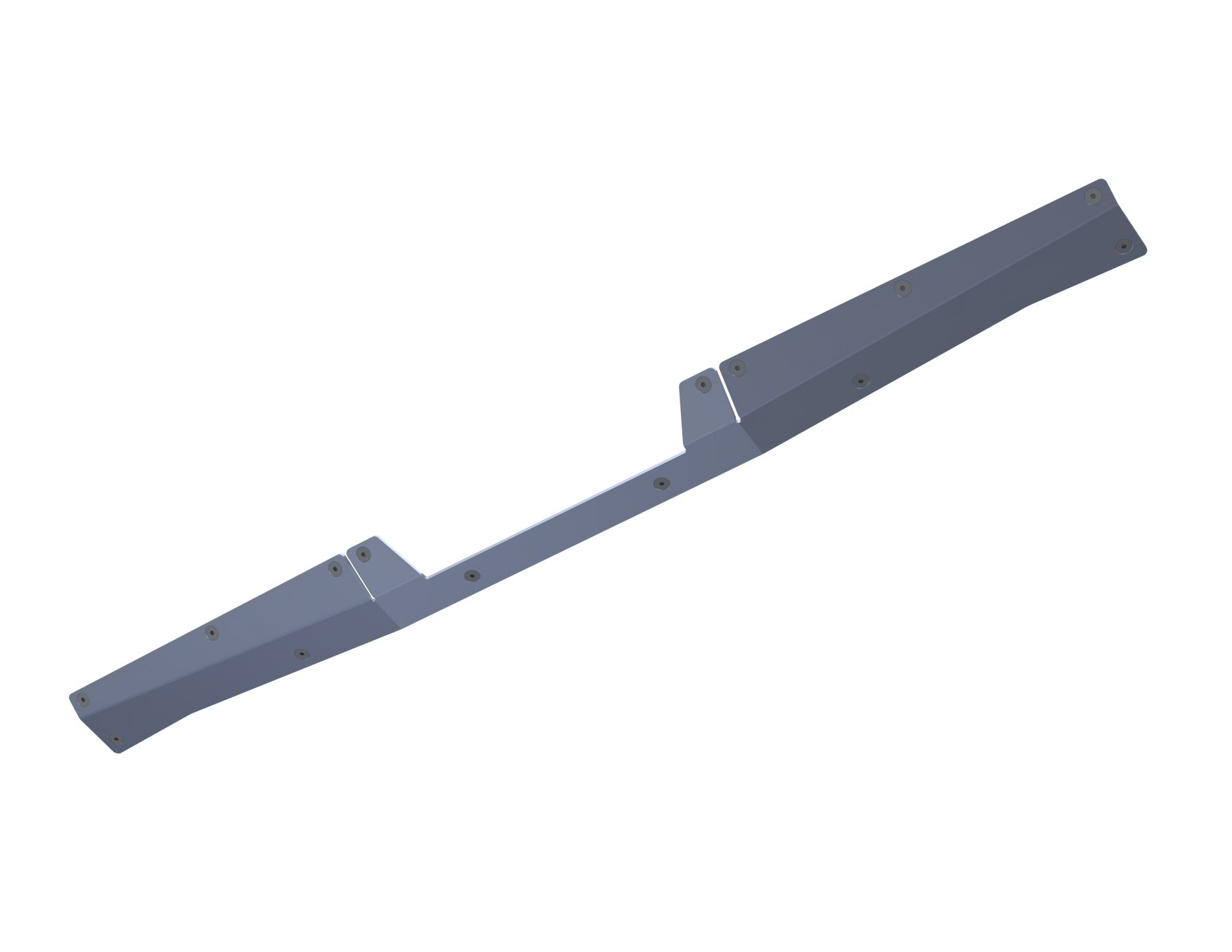 07-Up Jeep Wranger/Gladiator High Clearance Rear Bumper Center Skid Raw Aluminum - JT0217