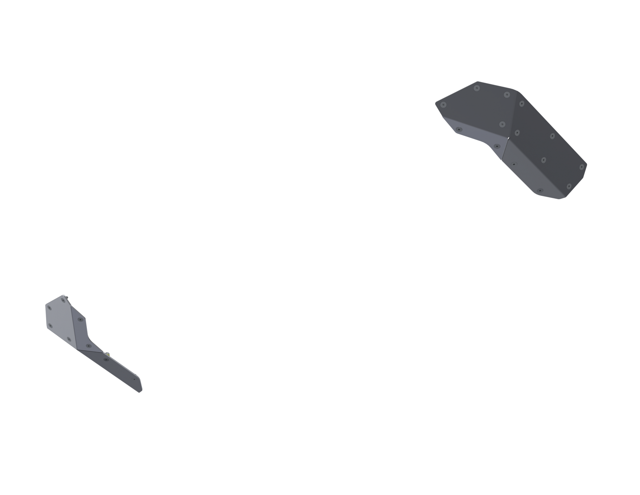 07-Up Jeep Wranger/Gladiator High Clearance Rear Bumper Corner Pods Skids Raw Aluminum - JT0220