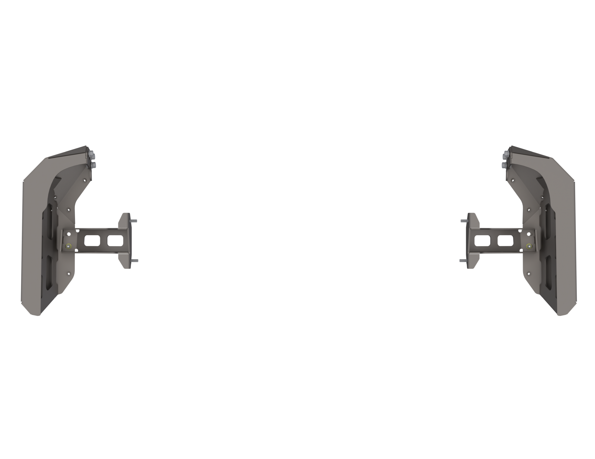 07-Up Jeep Wranger/Gladiator High Clearance Rear Bumper Corner Pods Boatside Cut Powdercoat Steel