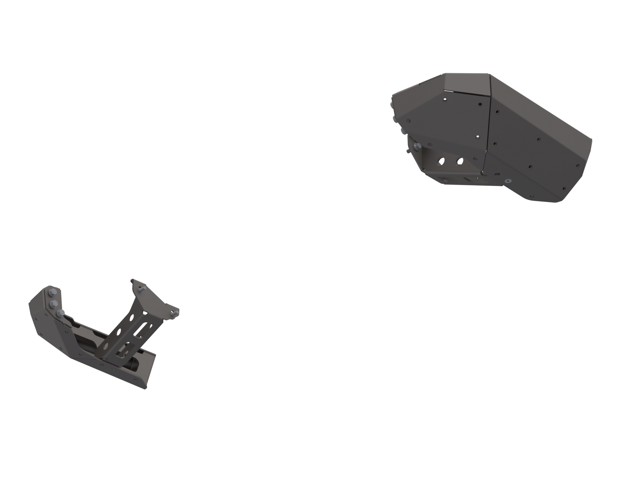 07-Up Jeep Wranger/Gladiator High Clearance Rear Bumper Corner Pods Boatside Cut Powdercoat Steel - JT9120
