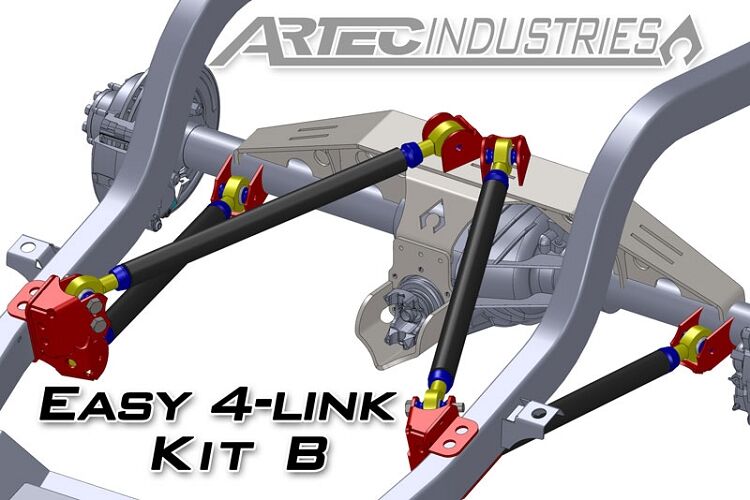 Easy 4 Link Kit B Tube 7/8 Inch and 1.25 Inch Rod Ends by Artec Industries