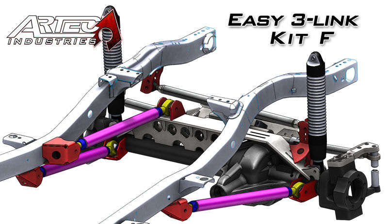Easy 3 Link Kit F for Artec Trusses Yes Outside Frame Dodge Front Driver Rear Passenger by Artec Industries