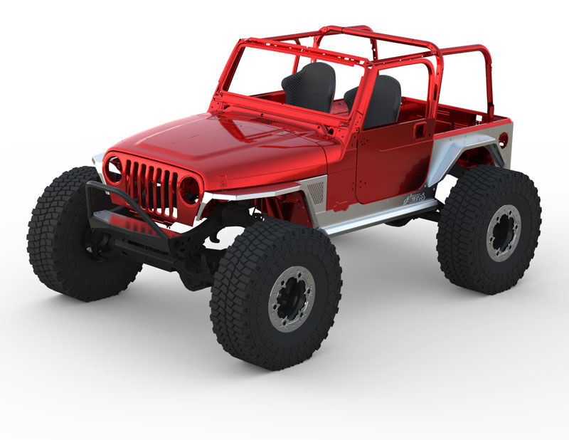 Jeep TJ Standard Steel Corner Armor 97-06 Wrangler TJ by Artec Industries